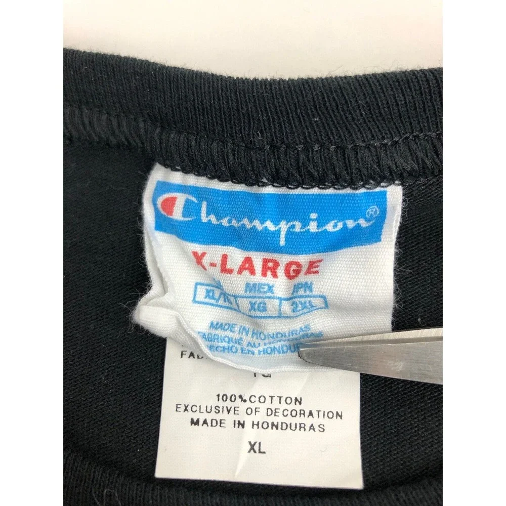 Vintage Champion Athletic T Shirt Black Mens Size XL - Picture 5 of 6